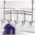 Spectrum Duchess Over-the-Door Satin Nickel 5-Hook Rack Perspective: left