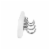 Spectrum 4-Hook Key Rack - White/Chrome Perspective: left