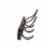 Spectrum Millbrook 3-Hook Rack - Natural/Silver Perspective: left