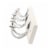 Spectrum Stratford 4-Double Hook Wood Rack - White/Chrome Perspective: left