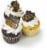 Bakery Fresh Chocolate & White Cupcakes with Buttercreme Icing Perspective: left