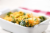 Home Chef Side Dish Broccoli & Riced Cauliflower Casserole with Cheddar Cheese Perspective: left