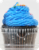 Whipped Satin Chocolate Cupcake With Icing Perspective: left