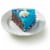 Bakery Fresh Patriotic Chocolate Fudge Cake Perspective: left