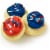 Bakery Fresh Patriotic Vanilla Mini Frosted Sugar Cookies Perspective: left