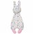 Manhattan Toy Cherry Blossom Days Baby Bunny Blankie and Teether Perspective: left