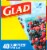 Glad® Zipper Freezer Storage Plastic Bags Perspective: left