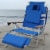 Ostrich Deluxe 3N1 Lightweight Outdoor Lawn Beach Lounge Chair w/ Footrest, Blue Perspective: left