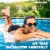TRC Recreation Splash 1.25 Thick Foam Swimming Pool Float Lounger Mat, White Perspective: left