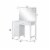 Coaster Vanity Set with Led Lights in White and Dark Grey Perspective: left