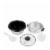 Aroma® 6-Cup Pot-Style Rice Cooker and Food Steamer - Black/Silver Perspective: left