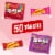 Skittles & Starburst Fun Size Valentine's Day Exchange Candy Party Size Bulk Bag Perspective: left