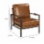 Ashley Peacemaker Faux Leather Accent Chair in Brown Perspective: left
