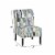 Ashley Triptis Slipper Chair in Green and Gray Perspective: left