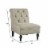 Ashley Degas Tufted Slipper Chair in Oatmeal Perspective: left
