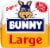 Bunny Large White Bread Perspective: left