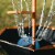 Franklin Metal Chain Disc Golf Target - Black/Orange Perspective: left