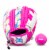 Franklin Sports Air Tech Baseball Glove with Ball - White/Pink Perspective: left