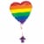 Rainbow Fun Helium Filled Balloon Perspective: left