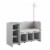 Jocelyn Toy Storage Bench and Coat Rack, Dove Gray Perspective: left