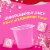 Snack Pack Pink Starburst Flavored Juicy Gels Cups Perspective: left