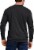 Dickies Men's Heavyweight Long Sleeve Crew Neck T-Shirt - Black Perspective: left