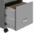 Space Solutions 18 In Wide 3 Drawer Mobile Organizer Cabinet for Offices, Silver Perspective: left