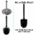 Blue Donuts Vented Stainless Steel Toilet Brush Holder Perspective: left