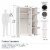 Camberly Framed 3 Door Wardrobe, Ivory Oak Perspective: left