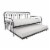 Novogratz Bright Pop Twin Metal Daybed with Roll Out Trundle in Black Perspective: left