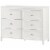 Little Seeds Piper Painted 6 Drawer Dresser with Solid Wood Spindle Feet, White Perspective: left