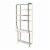 Gwyneth Closet - Vanity, White Faux Marble and Golden Bronze Perspective: left