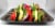Fresh Cut Vegetable Kabob Skewers Perspective: left