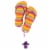Summer Flip Flops Helium Filled Balloon Perspective: left