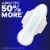 Always Maxi Pads with Wings Overnight Absorbency Size 4 Unscented Perspective: left