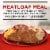 Banquet Meatloaf With Creamy Mashed Potatoes And Cinnamon Apple Dessert Frozen Meal Perspective: left