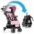 Evenflo 18812337 Gold Otto Self Folding Lightweight Travel Stroller, Opal Pink Perspective: left