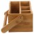 Natural Living Bamboo 4-section Flatware Caddy with Handle Perspective: left