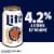 Miller Lite American Pilsner Light Lager Beer Perspective: left