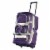 Olympia 29 Inch 8 Pocket U Shape Rolling Duffel Bag with Handle, Dark Lavender Perspective: left