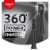 Colgate 360 Battery Powered Charcoal Toothbrush Replacement Refill Heads Pack Perspective: left