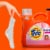 Tide HE April Fresh with a Touch of Downy Liquid Laundry Detergent Perspective: left