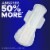 Always Maxi Pads with Wings Extra Heavy Overnight Absorbency Size 5 Unscented Perspective: left