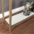 SEI Furniture Bergen Narrow Metal Console in Gold with White Glass Perspective: left
