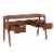 SEI Furniture Clyden 2 Drawer Writing Desk in Dark Tobacco Perspective: left