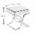 SEI Furniture Ava Mirrored End Table in Chrome Perspective: left
