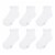 Hanes® Ultimate Girls Ankle Socks - White Perspective: left
