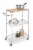 Whitmor Supreme Kitchen Cart - Chrome Perspective: left