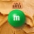 M&M'S Peanut Butter Milk Chocolate Candy Full Size Bag Perspective: left