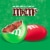 M&M'S Milk Chocolate Christmas Candy Cane Tube Perspective: left